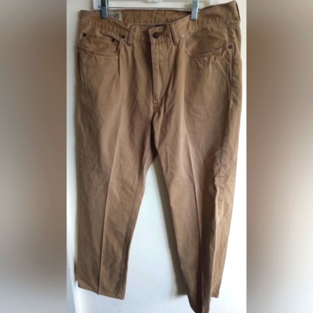 POLO BY RALPH LAUREN 650 straight brown chinos khakis pants sz 36x30